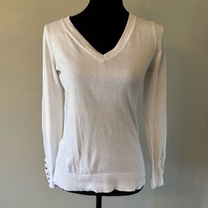 Boden Sweater Women’s XS White V Neck Sweater